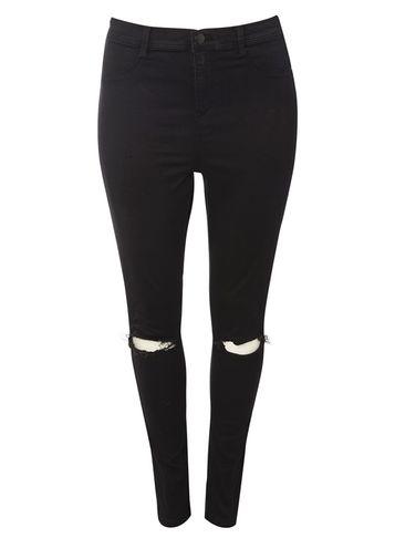 Dorothy Perkins *dp Curve Black Slash Knee Skinny Jeans