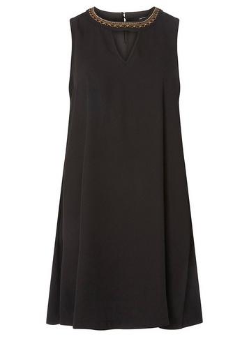 *vero Moda Black Beaded Short Dress