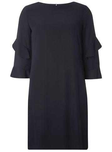 Dorothy Perkins Navy Ruffle Shift Dress
