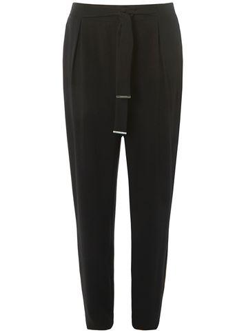 Dorothy Perkins *tall Black Metal Belted Joggers
