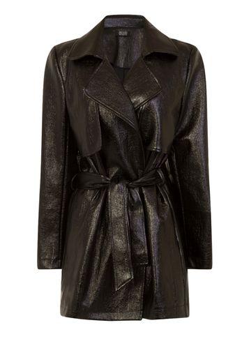 Dorothy Perkins *girls On Film Black Trench Coat