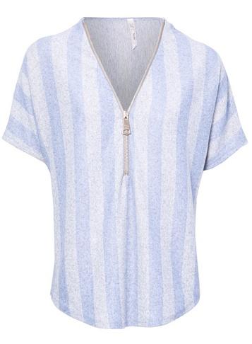 Dorothy Perkins *blue Striped Zip Top