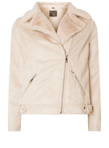 Dorothy Perkins Blush Short Faux Shearling Jacket