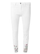 Dorothy Perkins White Floral Hem Darcy Jeans