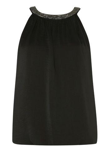 Dorothy Perkins Black Cutaway Embellished Top