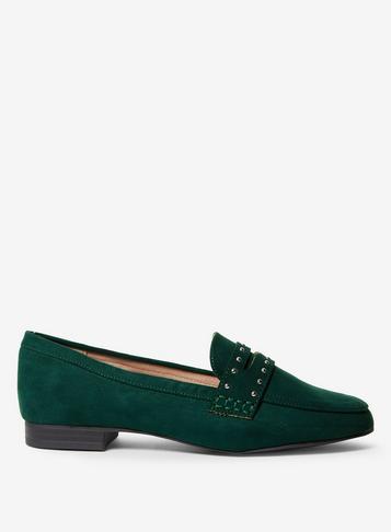 Dorothy Perkins Green Microfibre 'limit' Loafers