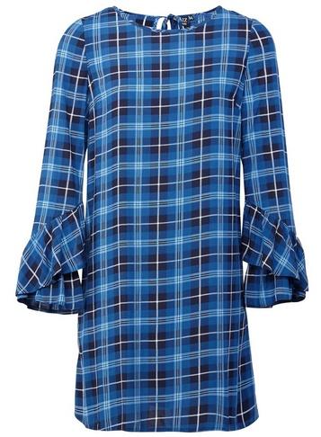 *izabel London Navy Checked Shift Dress