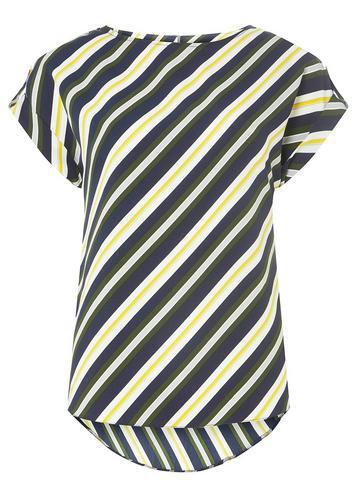 Dorothy Perkins Multi Coloured Striped Turn Back T-shirt