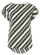 Dorothy Perkins Multi Coloured Striped Turn Back T-shirt