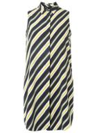 Dorothy Perkins Green Striped Longline Shirt