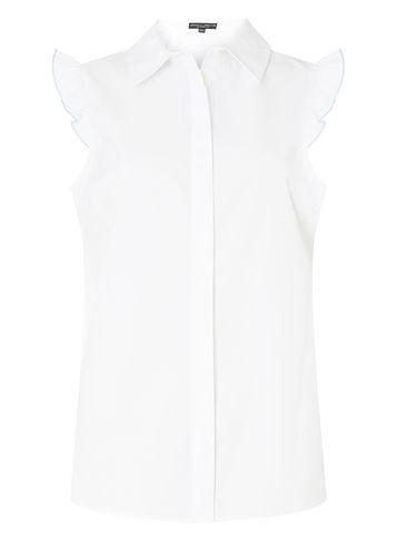Dorothy Perkins Ivory Frill Sleeveless Shirt