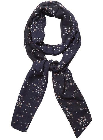 Dorothy Perkins Navy Star Chiffon Scarf