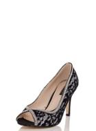 Dorothy Perkins *quiz Black And White Lace Court Shoes