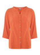 Dorothy Perkins *vero Moda Orange Crochet Insert Shell Top