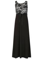 Dorothy Perkins *fever Fish Black Lace Maxi Dress