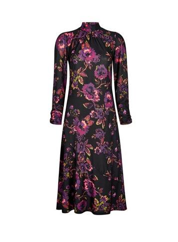 Dorothy Perkins Purple High Neck Midi Dress