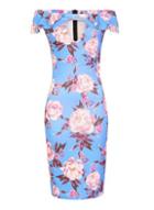 Dorothy Perkins *girls On Film Multi Print Bardot Bodycon Dress