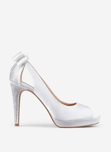 *showcase Ivory Ghost Platform Court Shoes