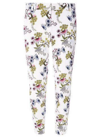 Dorothy Perkins White Floral Pique Trousers