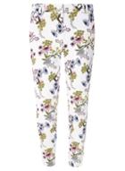 Dorothy Perkins White Floral Pique Trousers