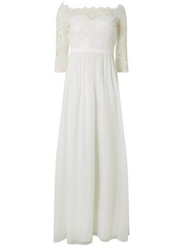 Dorothy Perkins *showcase Bridal Ivory 'trinity' Maxi Dress