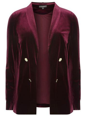 Dorothy Perkins Berry Red Velvet Blazer Jacket