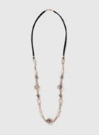 Dorothy Perkins Pink Beaded Long Necklace