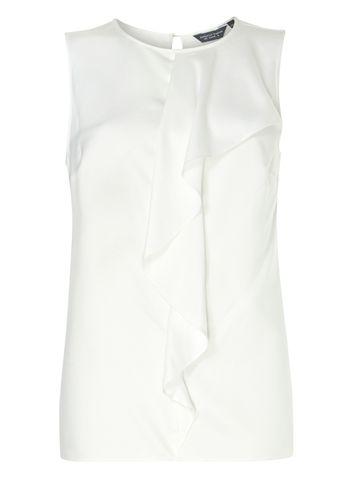 Dorothy Perkins *tall Ivory Draped Satin Top