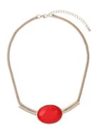 Dorothy Perkins Red Oval Stone Necklace