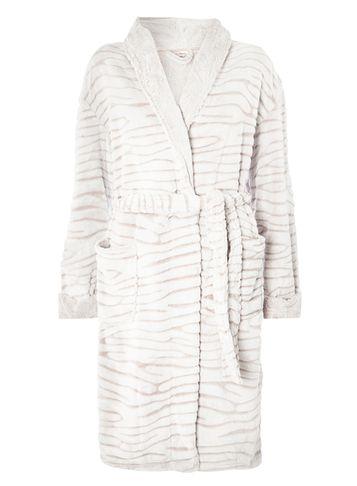 Dorothy Perkins Zebra Clipped Dressing Gown