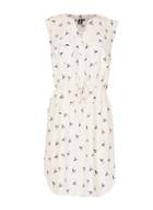 Dorothy Perkins *izabel London White Bird Print Dress