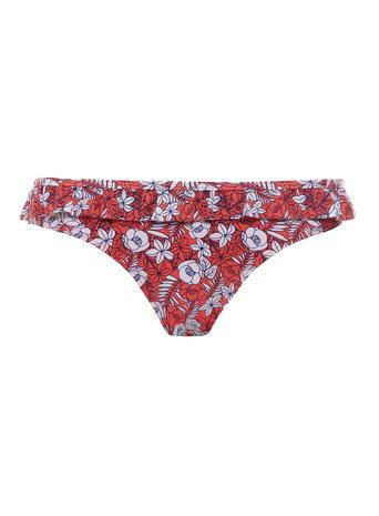 Dorothy Perkins Coral Floral Ruffle Bikini Bottoms
