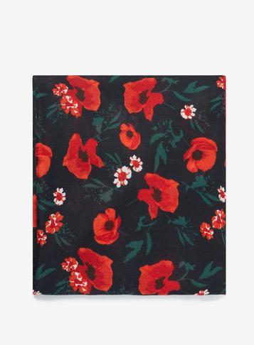 Dorothy Perkins Navy Poppy Boarder Scarf