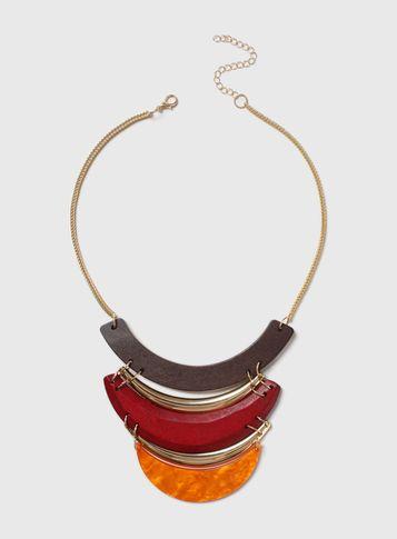 Dorothy Perkins Red Three Row Collar Necklace