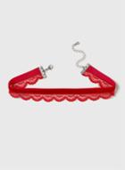 Dorothy Perkins Red Double Lace Choker Necklace