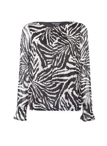 *billie & Blossom Multi Colour Zebra Print Long Sleeve Blouse