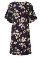 Dorothy Perkins *tall Navy Floral Print Shift Dress