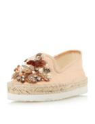 Dorothy Perkins *head Over Heels By Dune Rose Gold 'enista' Flat Shoes