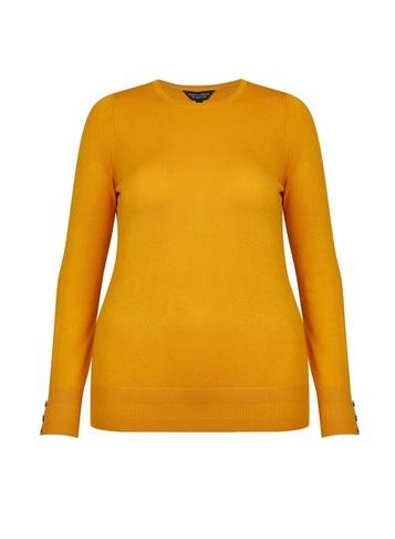 Dorothy Perkins *dp Curve Yellow Button Cuff Jumper