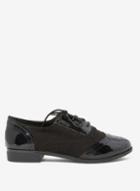 Dorothy Perkins Black Mix Louisa Lace Up Shoes