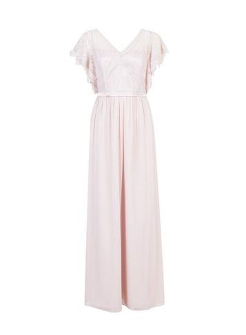 *showcase Blush Lace Bodice Maxi Dress