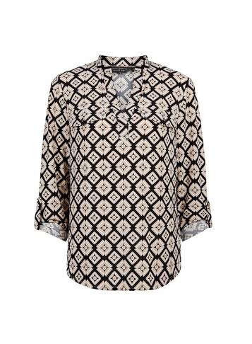 Dorothy Perkins Multi Colour Geometric Interlock Twist Yarn Jersey Shirt
