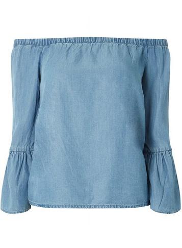 *only Blue Off Shoulder Top