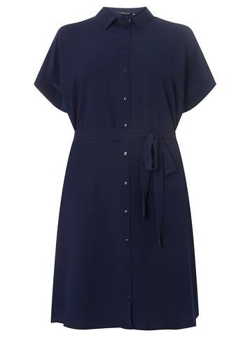Dorothy Perkins Dp Curve Navy Shirt Dress