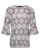 Dorothy Perkins *black Mosaic Print Top