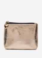 Dorothy Perkins Gold Snake Texture Purse