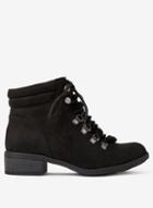 Dorothy Perkins Wide Fit Black 'abbie' Lace Up Boots
