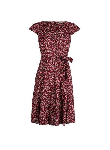 *billie & Blossom Petite Burgundy Floral Print Dress