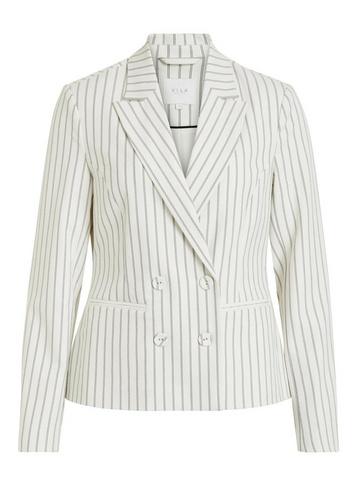 *vila Cream Pinstriped Blazer