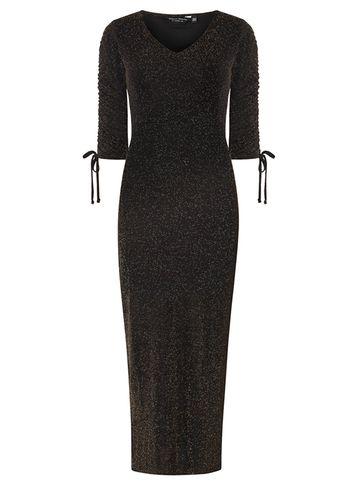 Dorothy Perkins Matallic Ruched Maxi Dress